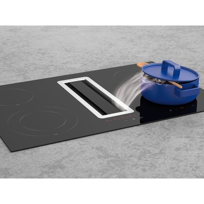 Silverline FLHK 800 ESK Flow-In HighLight hob including hob extraction, EEK: A. With 5 year guarantee!