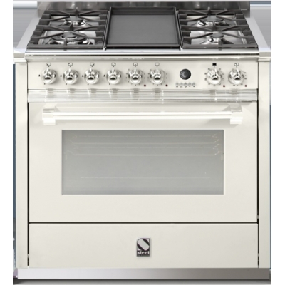 Сталь Ascot 90, плита, 90 см, Combisteam, цвет Nuvola, A9S-4TNA, с гарантией 5 лет!
