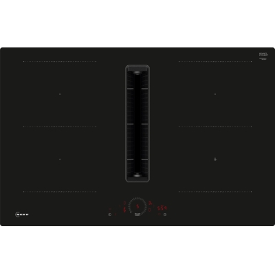Neff V58NHQ4L0, induction hob with extractor hood, 80 cm, black, frameless, with 5 year guarantee!