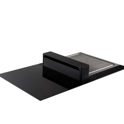 Novy Up Power Teppan 40006 trough fan with induction and Teppan Yaki hob, black, 87 cm, with 5 year guarantee