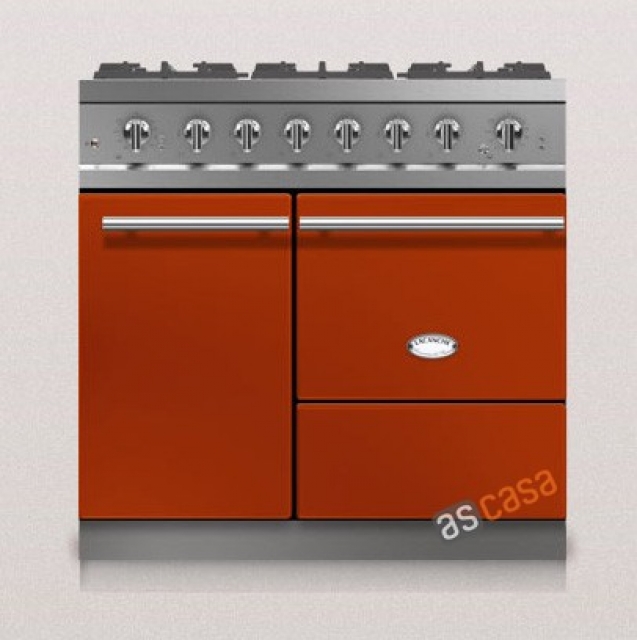 Lacanche Bussy Modern, cooking station, 90 cm, color terracotta, with 5 year guarantee!