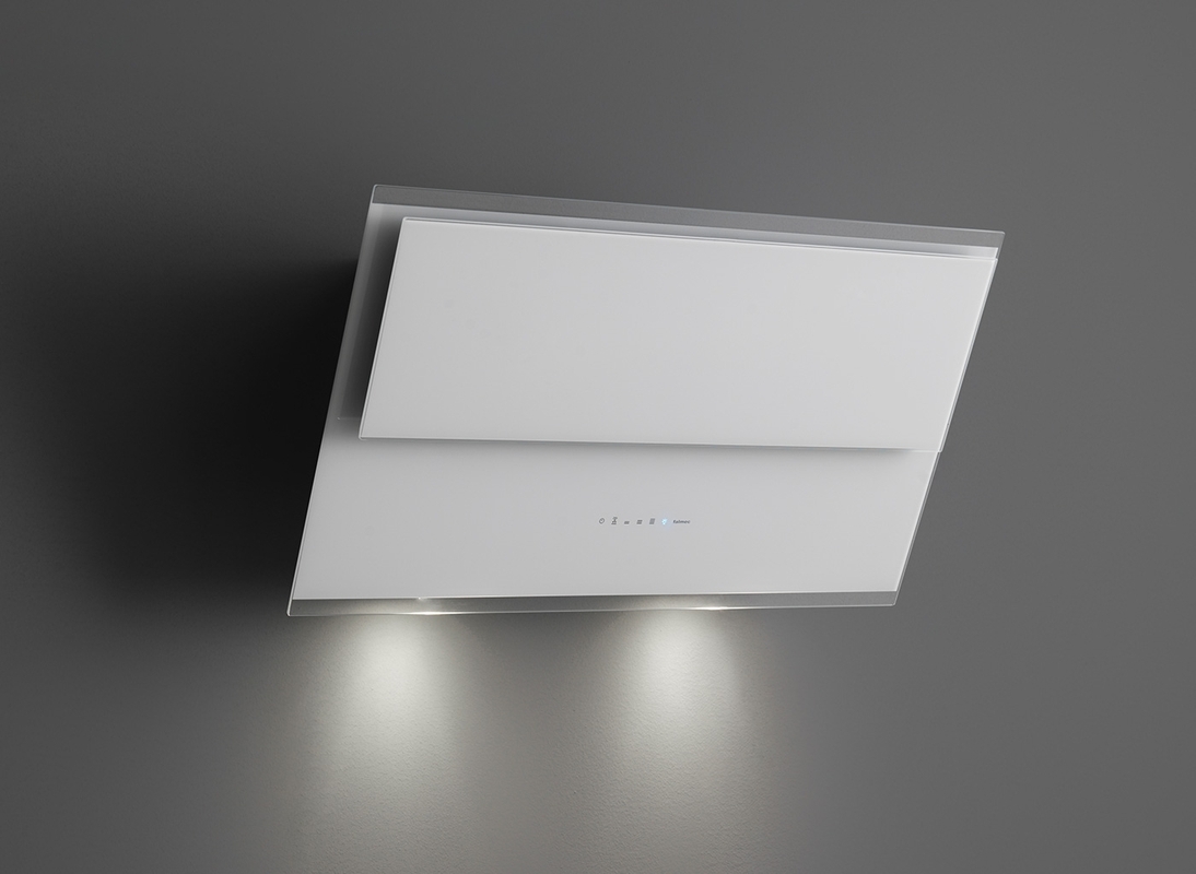 Falmec Verso Easy, wall hood, white glass, 55 cm, with 5 year guarantee