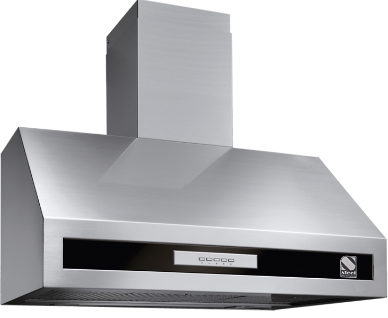 Steel Genesi 70 wall hood, black, 70 cm, GK70BA, with 5 year guarantee!