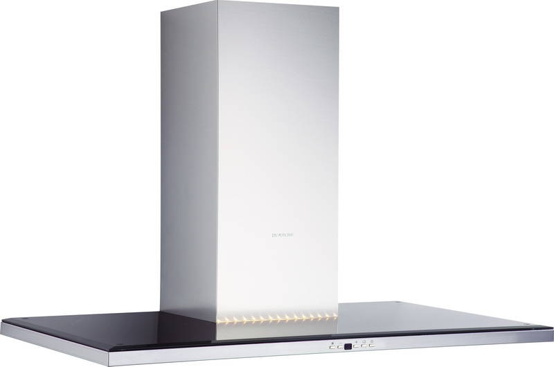 Silverline Slim Deluxe 80 cm SLW 810 S stainless steel black glass wall hood. With a 5 year guarantee!