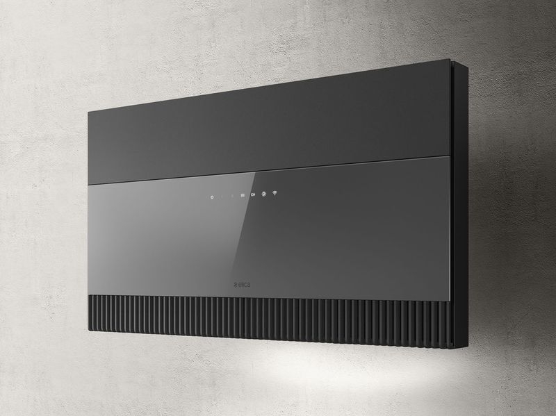 Elica SUPER PLAT GR/F/80 wall hood gray glass + cast iron effect, PRF0165017. With a 5 year guarantee!