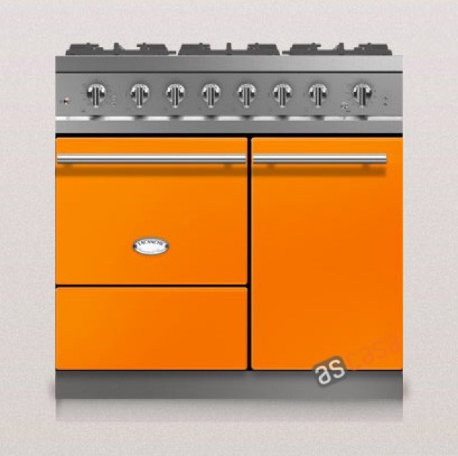 Lacanche Beaune Modern, cooking station, 90 cm, color tangerine, with 5 year guarantee!