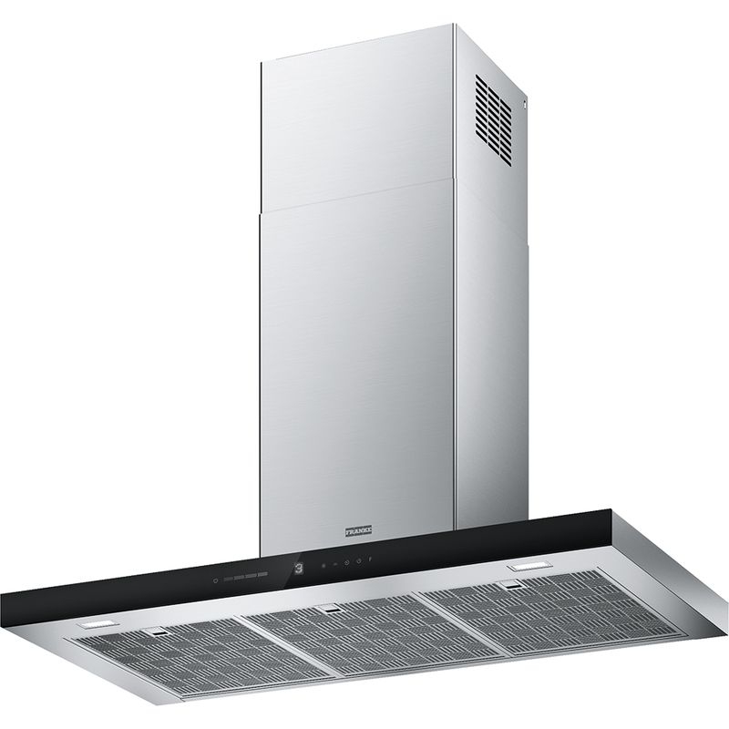 Franke T-shape Avant-silence - FTLN H45 X/BK GLAS A90 wall hood stainless steel, black glass, 325.0657.267, with 5 year guarantee!