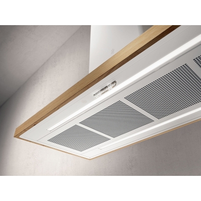 Elica Bio WH/A/90 ROVERE wall hood natural oak and white, PRF0147266. With a 5 year guarantee!