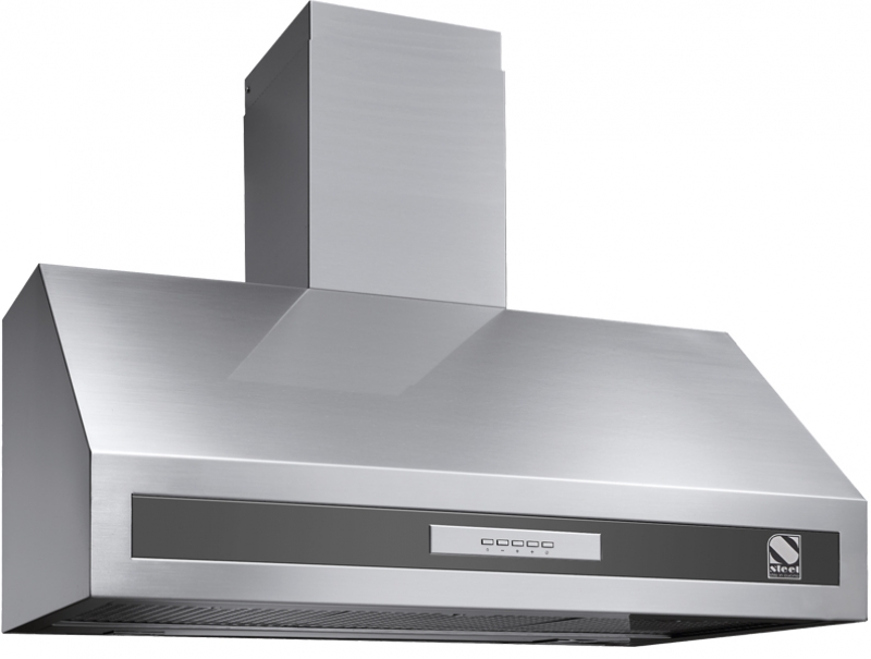 Steel Genesi 90 wall hood, anthracite, 90 cm, GK90AN, with 5 year guarantee!