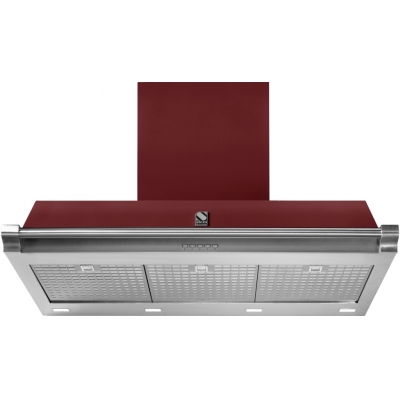 Steel Ascot 90 wall hood, Bordeaux red, 90 cm, AKL90BR, with 5 year guarantee!
