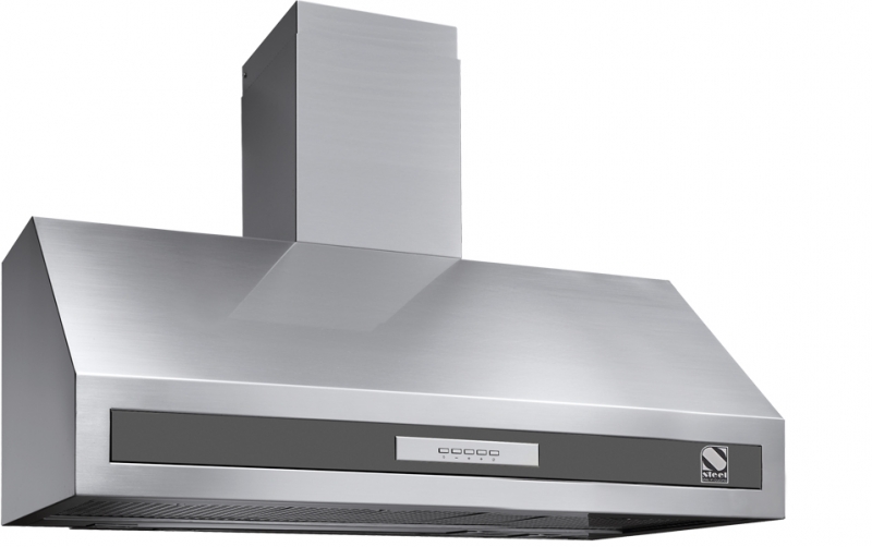 Steel Genesi 100 wall hood, anthracite, 100 cm, GK100AN, with 5 year guarantee!