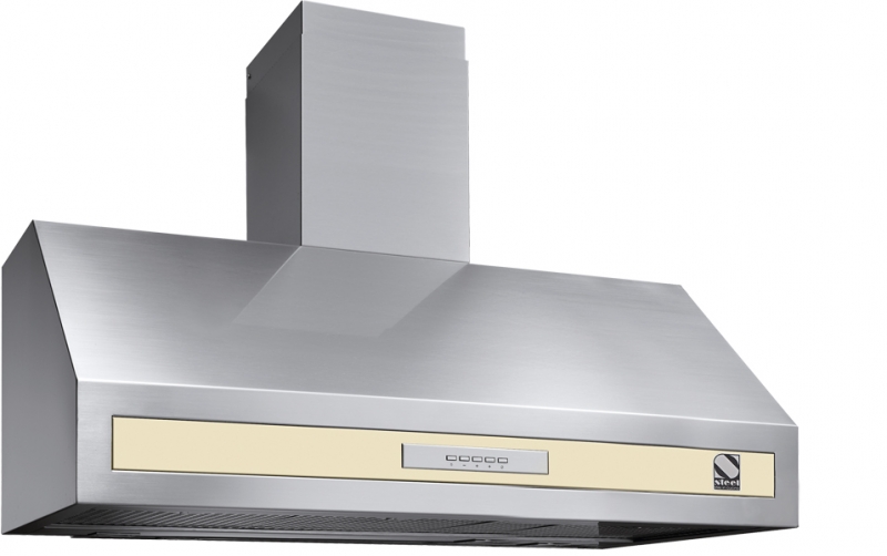 Steel Genesi 100 wall hood, Crema, 100 cm, GK100CR, with 5 year guarantee!