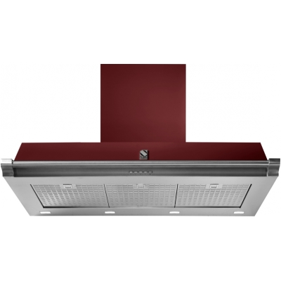 Steel Oxford 100 wall hood, color Bordeaux red, 100 cm, XK100BR, with 5 year guarantee!