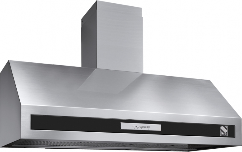 Steel Genesi 120 wall hood, black, 120 cm, GK120BA, with 5 year guarantee!