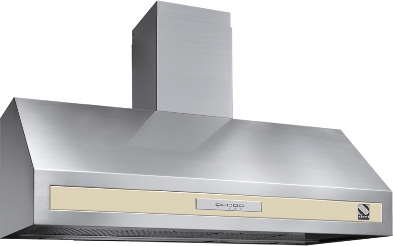 Steel Genesi 120 wall hood, Crema, 120 cm, GK120CR, with 5 year guarantee!