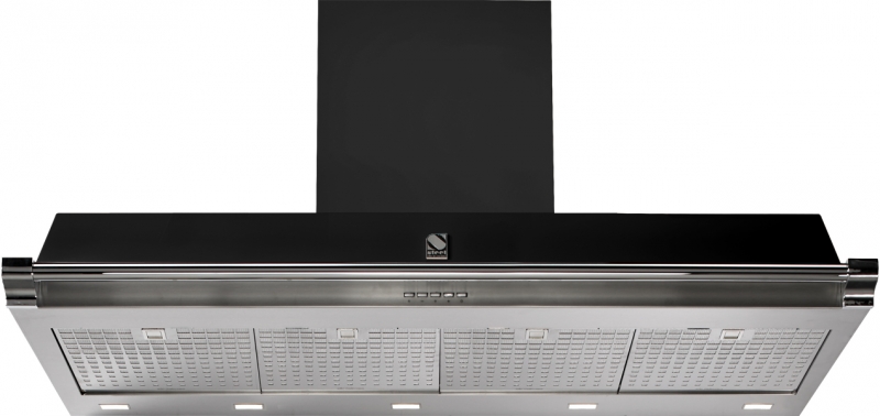 Steel Ascot 120 wall hood, black, 120 cm, AKL120BA, with 5 year guarantee!