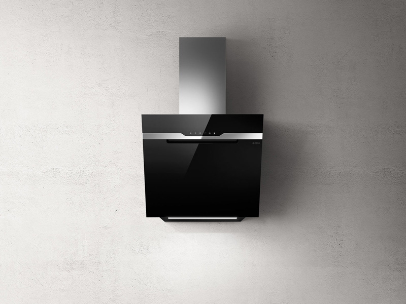 Elica Majestic BL/A/60 wall hood stainless steel and black glass, PRF0117381A. With a 5 year guarantee!