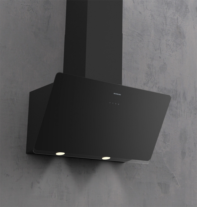 Silverline Soho SOW 600 S Black Black Glass Headroom Hood, 60 cm. With a 5 year guarantee!