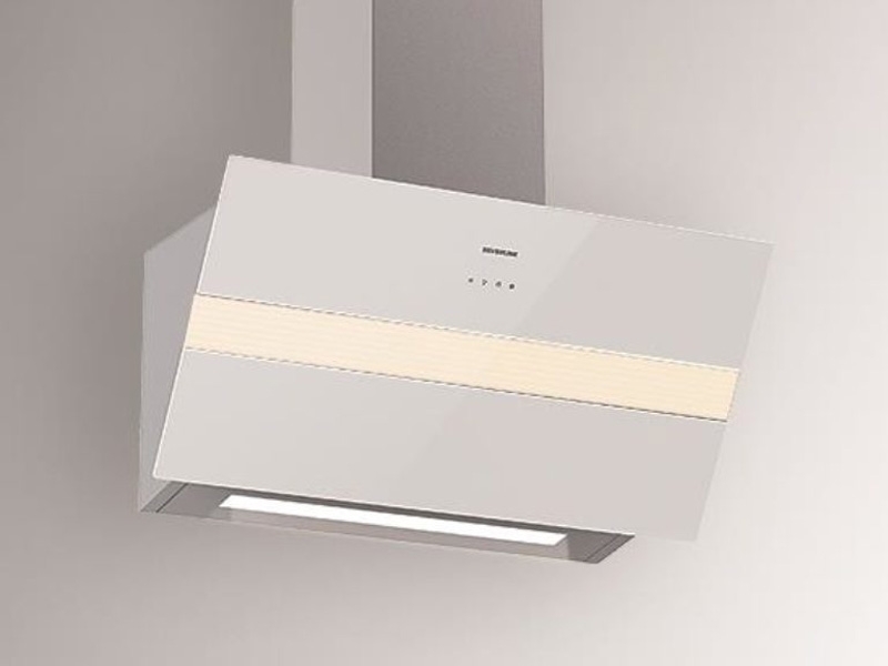 Silverline Bold BOW 600 W stainless steel white glass headroom hood, 60 cm. With a 5 year guarantee!