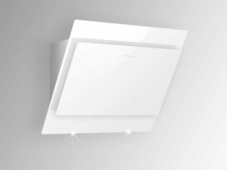 Silverline Indira IDW 600 W, 60 cm white/white glass headroom hood. With a 5 year guarantee!