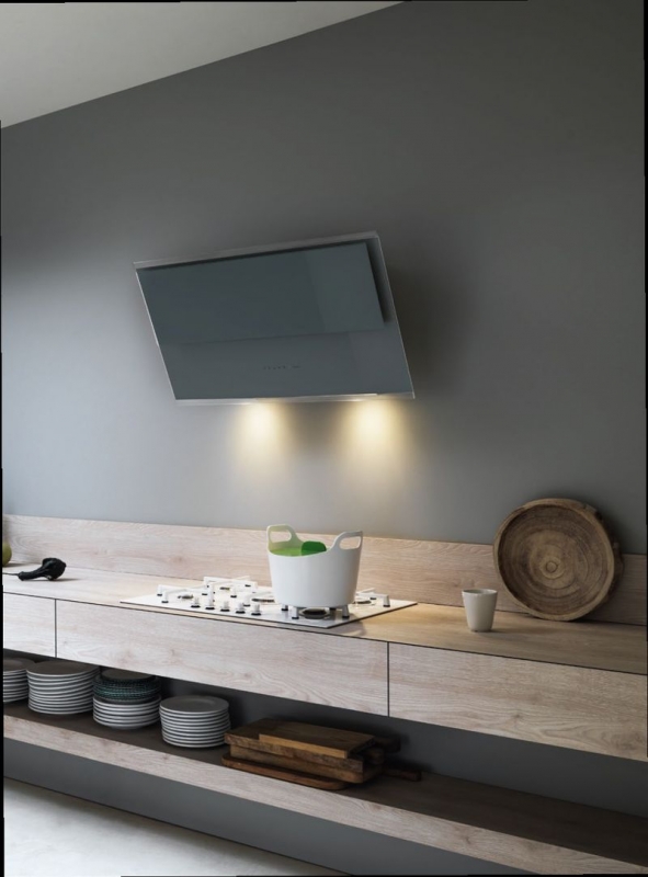 Falmec Verso, wall hood, gray glass, 55 cm, with 5 year guarantee