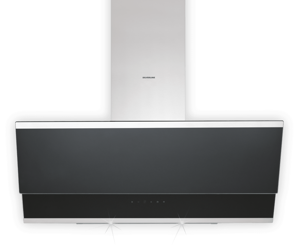 Silverline Zenith ZEW 800 SE stainless steel/black glass 80 cm headroom hood. With a 5 year guarantee!