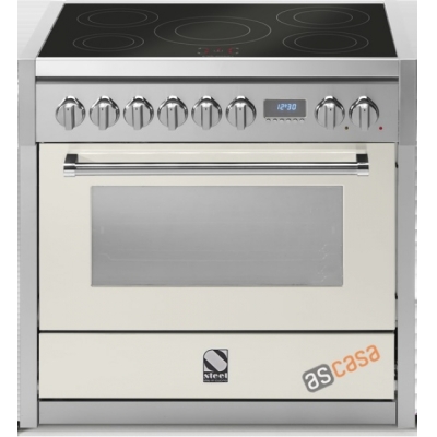 Terasest Genesi 90, pliit, 90 cm, Combisteam, värv Nuvola, G9S-6INA, garantiiga 5 aastat!