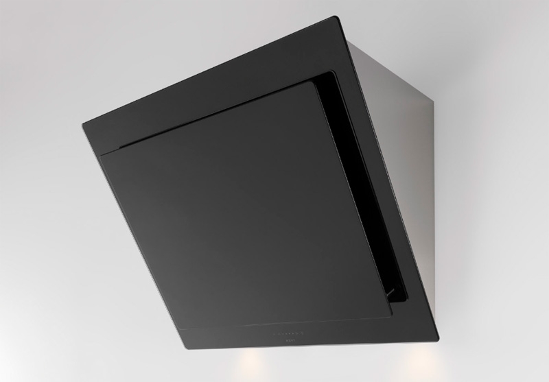 Novy Vision wall hood 7858, black glass, recirculation version, with 5 year guarantee