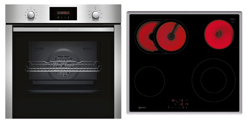 Neff BX46P, SET built-in oven B2CCG6AN0 and glass ceramic hob T16SBN1L0, EEK: A, with 5 year guarantee!