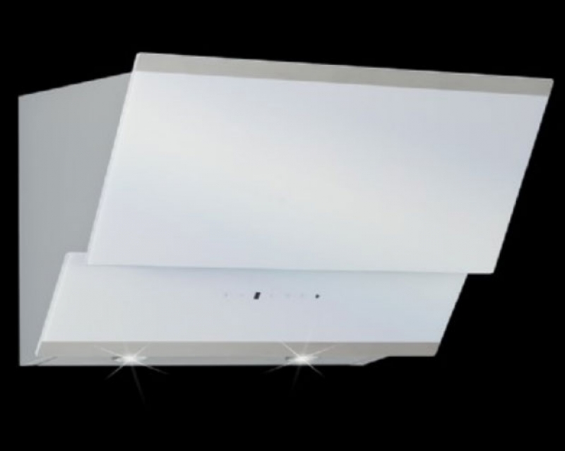 Silverline Zenith ZEW 900 WE stainless steel/white glass 90 cm headroom hood. With a 5 year guarantee!