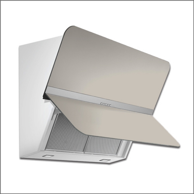 Falmec Flipper, design, satin glass/pebble gray, 85 cm, wall hood, with 5 year guarantee