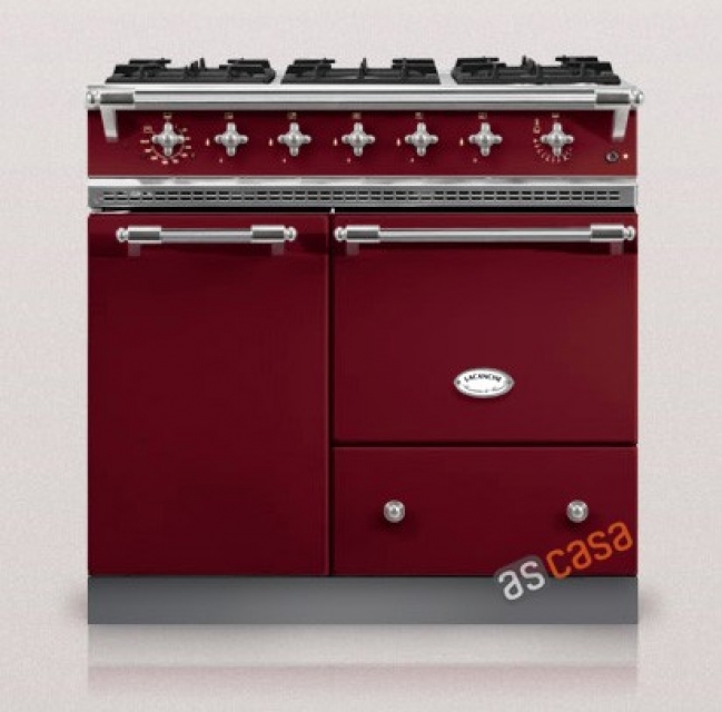 Lacanche Bussy Classic, cooking station, 90 cm, color burgundy, with 5 year guarantee!