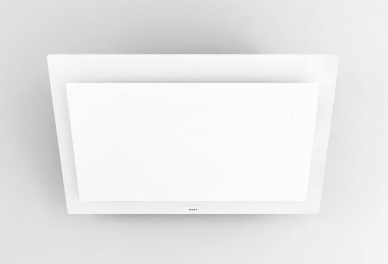 Novy Vision wall hood 7839, glass white wall hood, recirculation version, with 5 year guarantee