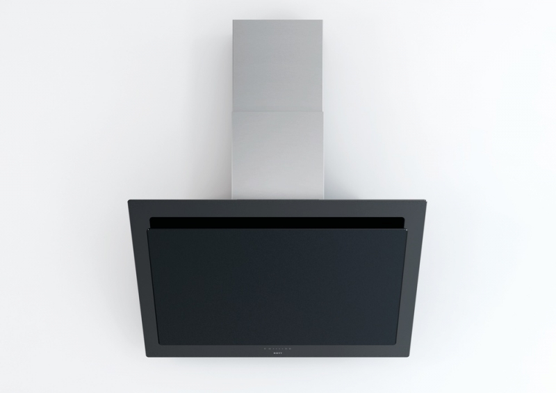 Novy Vision wall hood 7830, black glass wall hood, exhaust version, with 5 year guarantee