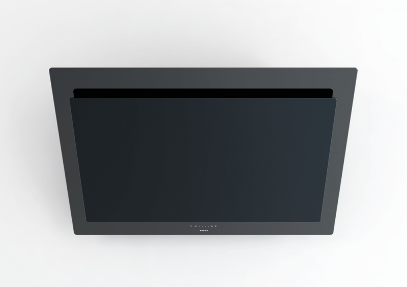 Novy Vision wall hood 7838, black glass wall hood, recirculation version, with 5 year guarantee