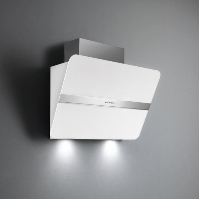 Falmec Flipper NRS, design, glass/white satin, 85 cm, wall hood, with 5 year guarantee