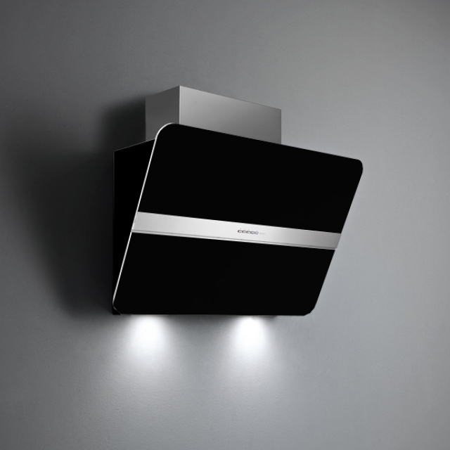 Falmec Flipper NRS, design, glass/satin black, 85 cm, wall hood, with 5 year guarantee