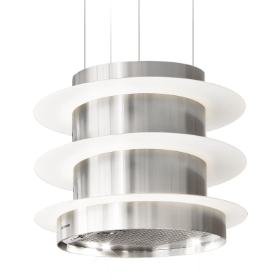 Вытяжка Silverline Comet Isola Premium Island, 50 см CMI 594 W, нержавеющая сталь/стекло, белое. С гарантией 5 лет!