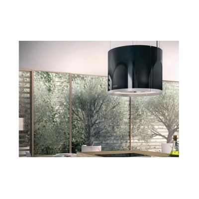 Потолочная подъемная вытяжка berbel Skyline Round BIH 60 SKR, черная, функция подъема, EC-двигатель, 1005502, ГАРАНТИЯ 7 ЛЕТ!