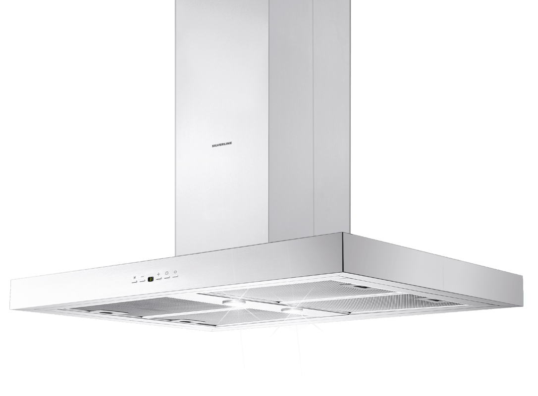 Silverline Vera Isola 65 cm VRI 600 E stainless steel island hood. With a 5 year guarantee!