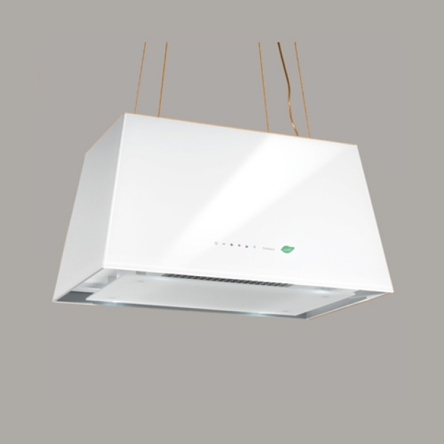 Falmec Lumière E.ion® system, white, 67 cm, island hood, with 5 year guarantee