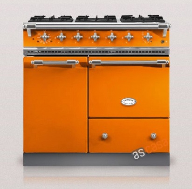 Lacanche Bussy Classic, cooking station, 90 cm, color tangerine, with 5 year guarantee!