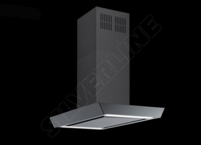 Silverline Vela Isola Premium VAI 920 S island hood, 90 cm black/black glass. With a 5 year guarantee!