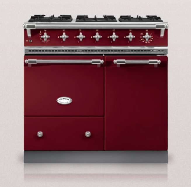 Lacanche Beaune Classic, cooking station, 90 cm, color burgundy, with 5 year guarantee!