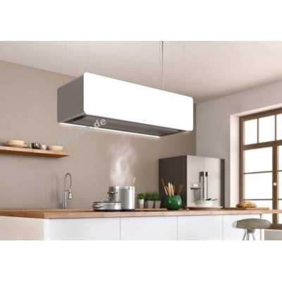 berbel laetõstuki õhupuhasti Skyline 2 BIH 115 SK valge tõstefunktsiooniga, 7-AASTNE GARANTII, roostevabast terasest laeplaat, LED pliidiplaadi valgustus ja efektvalgustus, 1050007