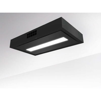 Silverline FBUD 104 S Full Box, ceiling hood, black/black glass. With a 5 year guarantee!