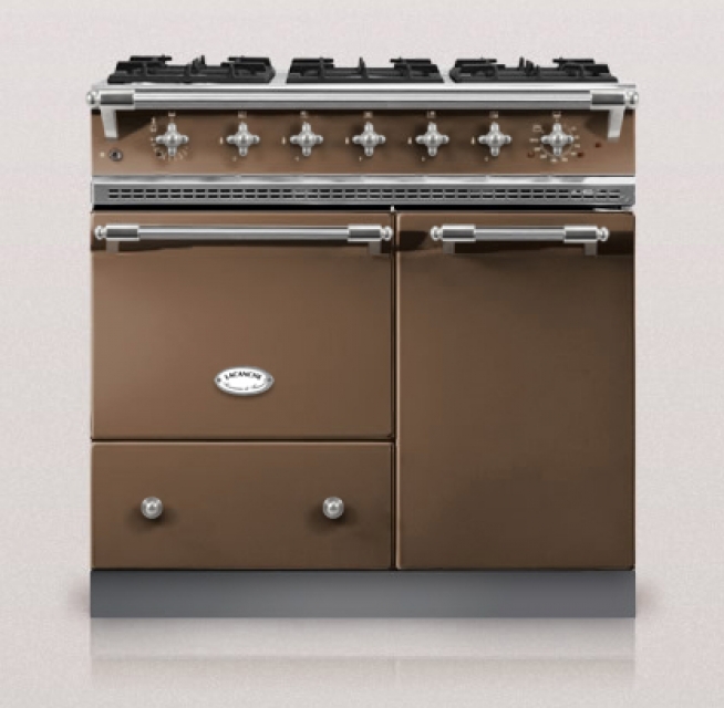 Lacanche Beaune Classic, cooking station, 90 cm, color chestnut brown, with 5 year guarantee!