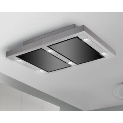 Silverline Vega AC edge extraction 120 cm stainless steel/glass black, VGUD 124.1 SRA ceiling hood. With a 5 year guarantee!