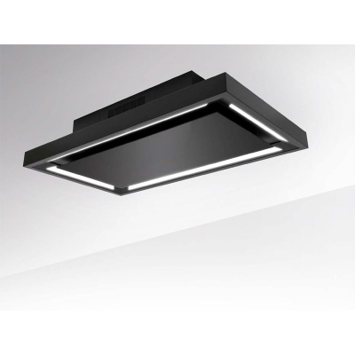 Silverline SBUD 104 S Square Box, ceiling hood, black black glass. With a 5 year guarantee!