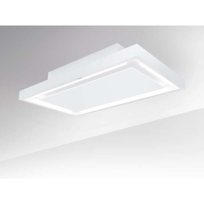 Silverline SBUD 104 W Square Box, ceiling hood, white white glass. With a 5 year guarantee!